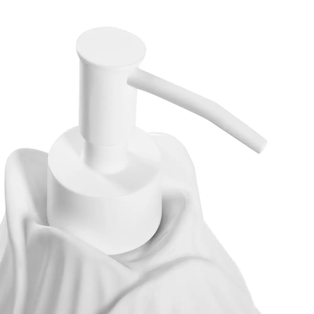 Дозатор для жидкого мыла Fleur цвет белый MOROSHKA STLM-2211580 - Вид №1
