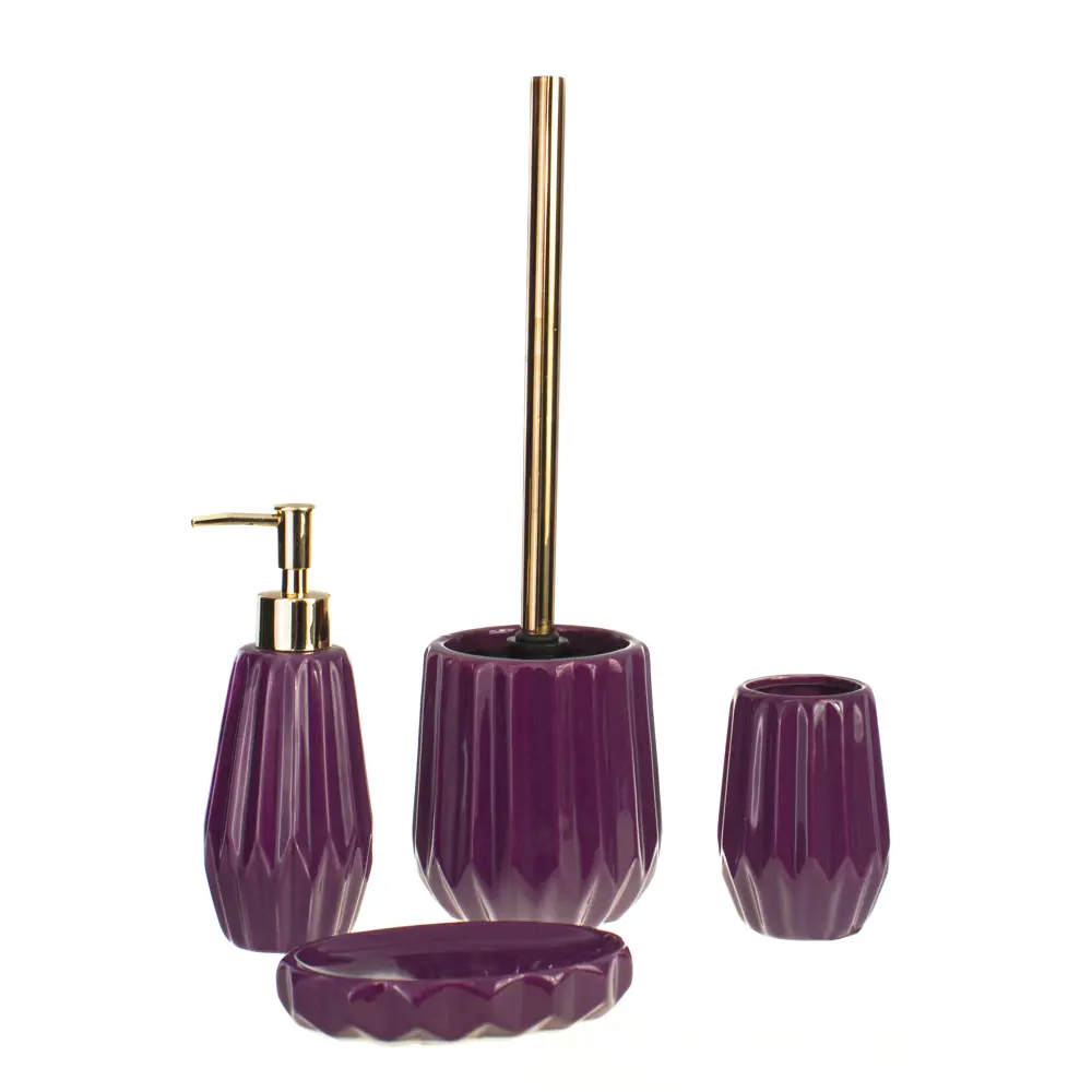 Стакан для зубныx щеток Purple керамика фуксия PROFFI HOME STLM-2117557 - Вид №1