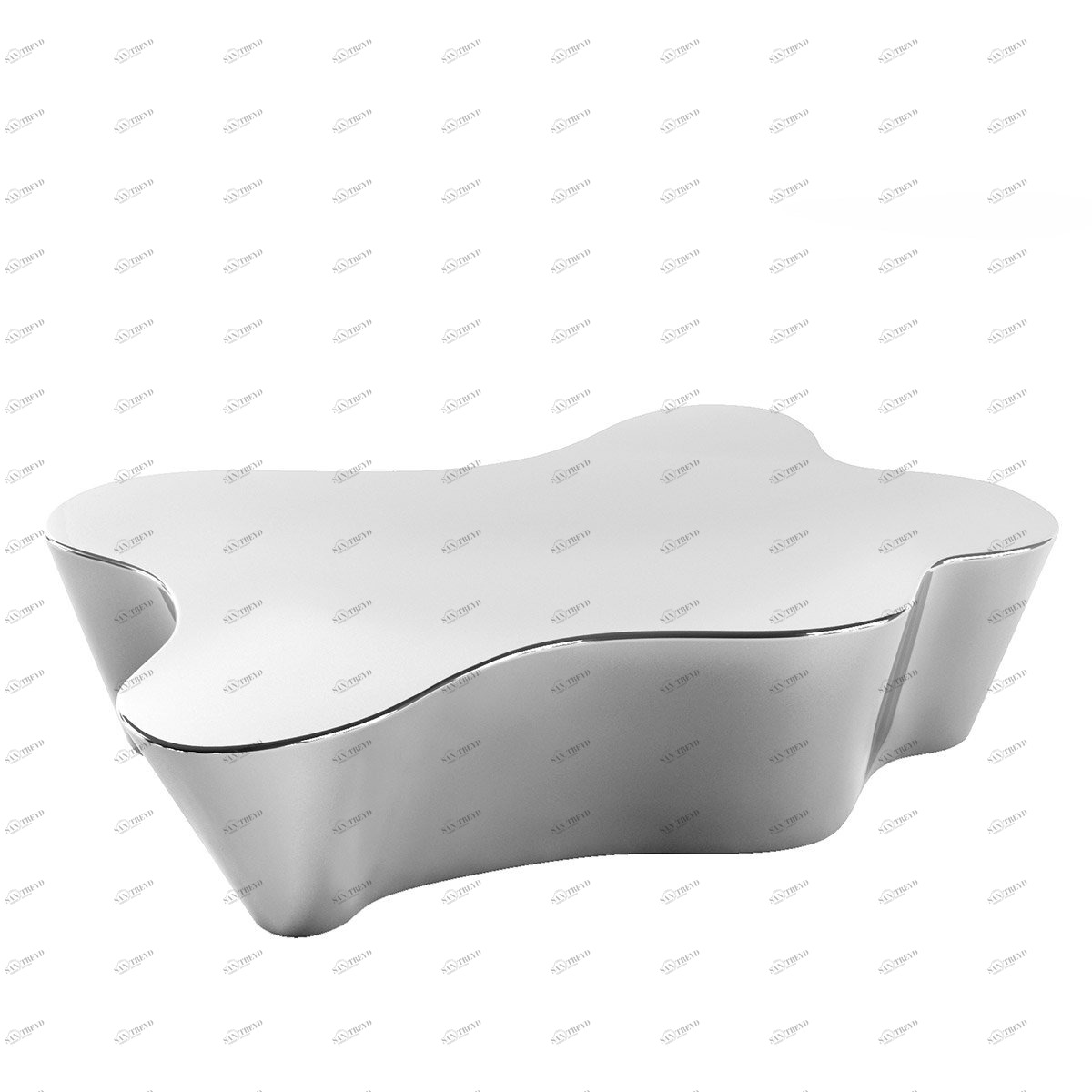 Журнальный столик с металлической столешницей 116х76 хром Vaughan DELIGHT COLLECTION  00-3882219 Хром 