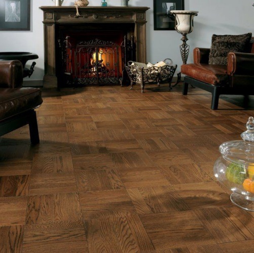 Штучный паркет Coswick Молочный Шоколад Дуб Натур (Гладкая) 228,6х228,6 мм 11803217 - Вид №2