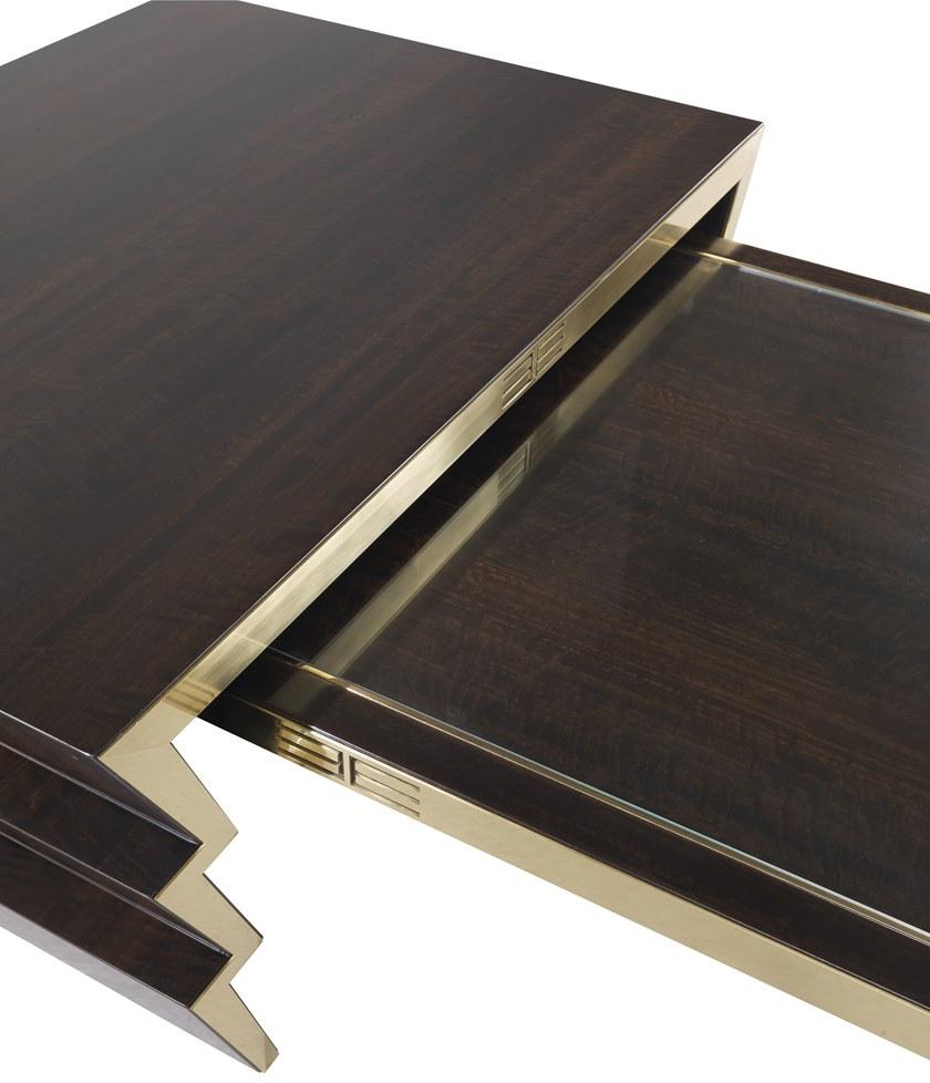 ETRO Home Interiors Прямоугольный журнальный столик из дерева и стекла для гостиной Ziggy E.zig.231.b - Вид №8