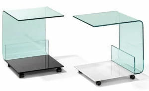 Ronald Schmitt Стеклянный журнальный столик на колесиках