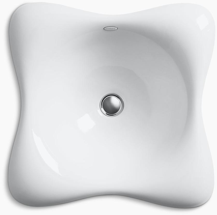 KOHLER Емкость для Dolce Vita, встраиваемая или настенная раковина для ванной комнаты с нижней стороной Iron Black K-2815-P5-FT  - Вид №2