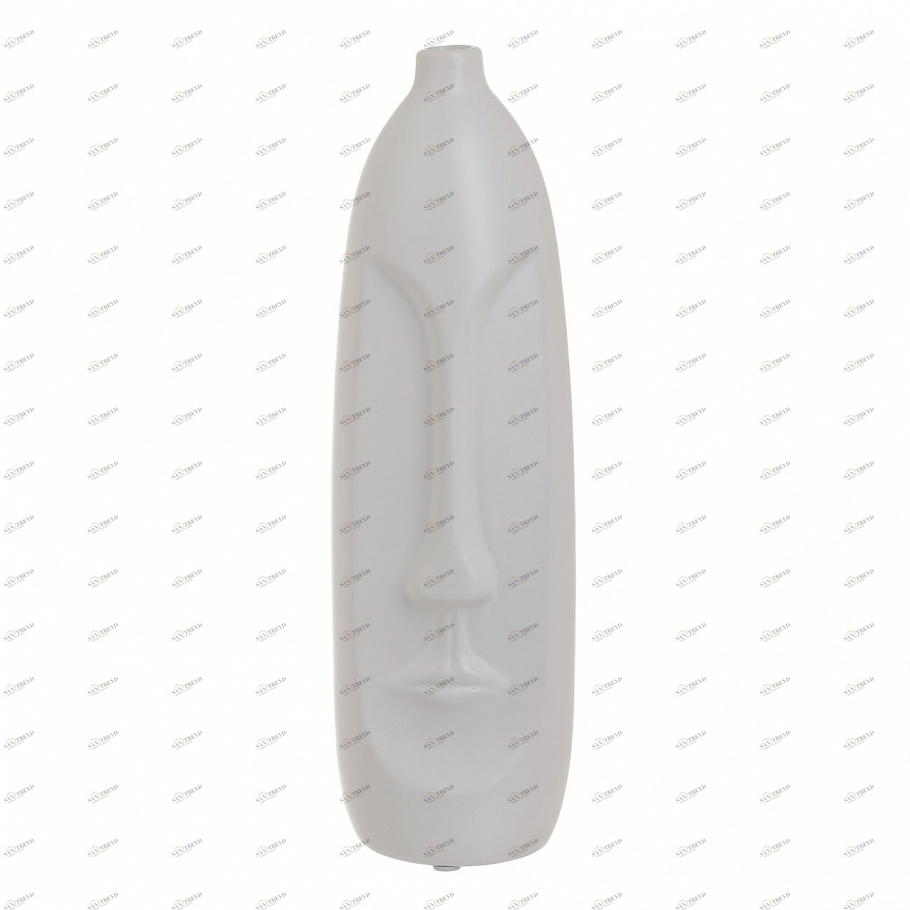 Ваза керамическая молочная с узким горлышком "Идол" TO4ROOMS - 00-3839061 Белый 