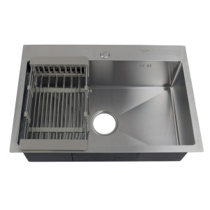 Мойка H6545 MELANA ProfLine 3,0/200 САТИН врезная прямоугольная с коландером H6545