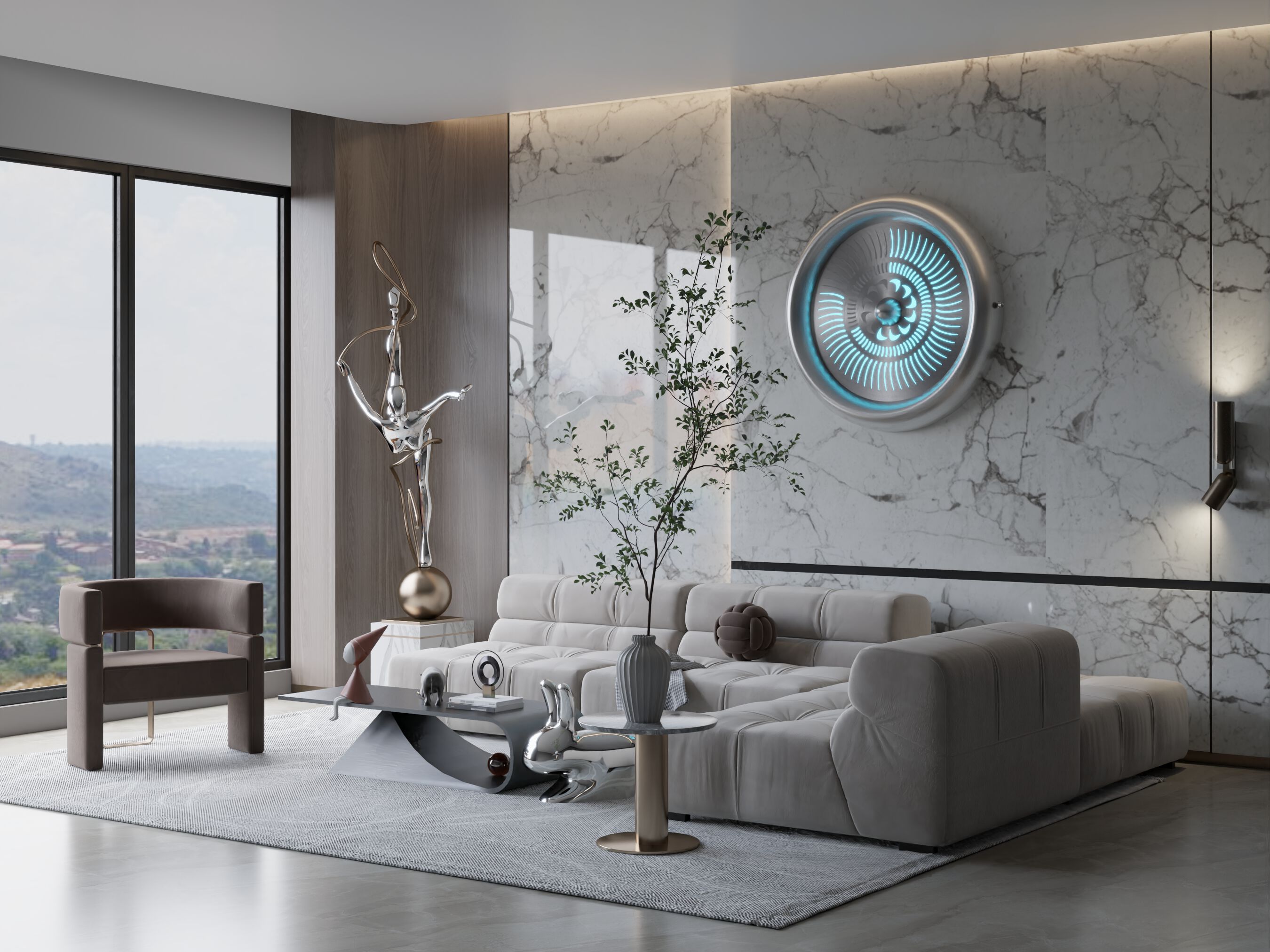 Настенные светодиодные часы LO Contemporary Tempus ARCH-00070870 - Вид №4