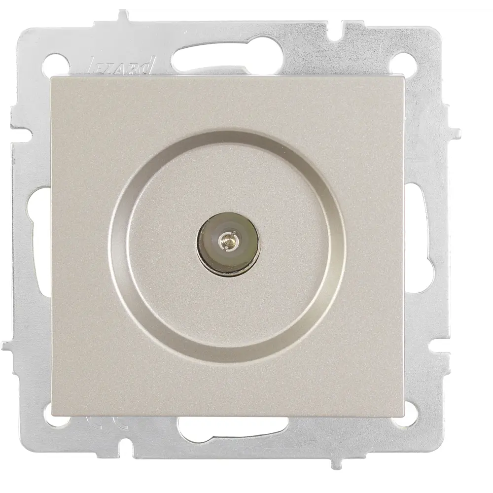 Розетка ТВ Lezard Vesna встраиваемая титан 87651708 STLM-1567967