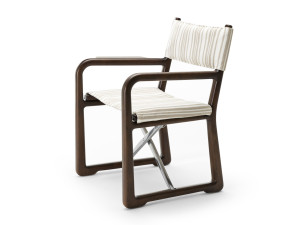 Складной стул директора из красного дерева и ткани