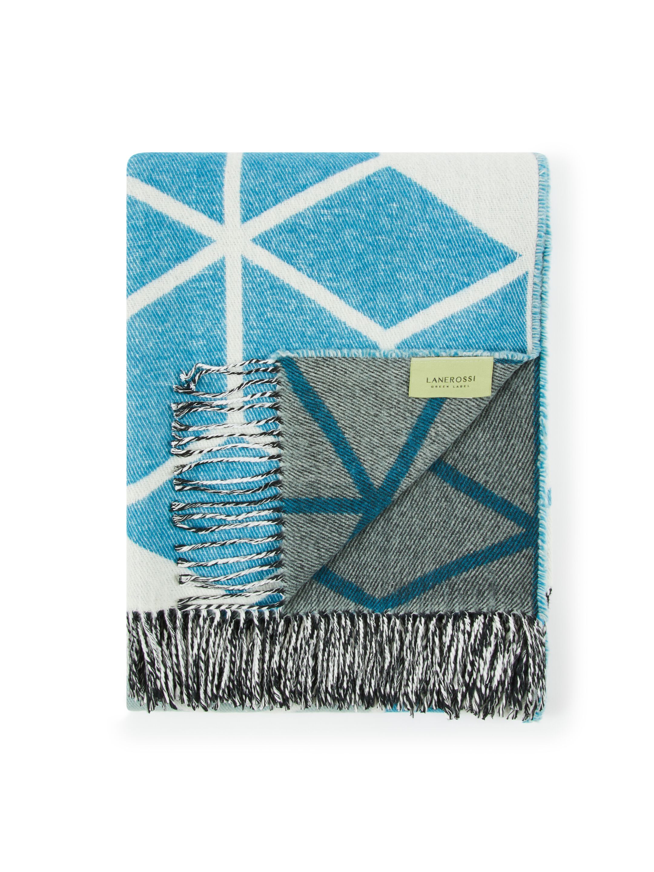 Плед с графическим рисунком из переработанной шерсти Lanerossi Green Label ARCH-00070834 - Вид №10