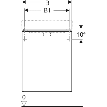 500.351.JL.1 Шкафчик для раковины Geberit Smyle Square, с одной дверцей Geberit  - Вид №3