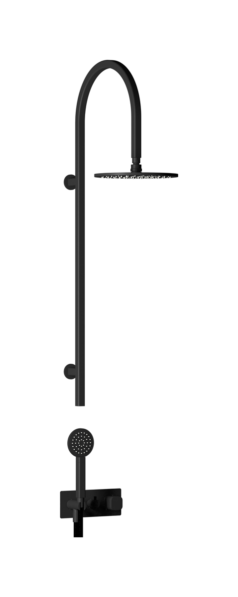 Душевая колонна в комплекте с душевым гарнитуром. WE ARE IB eo800np_1 Matt Black Elio