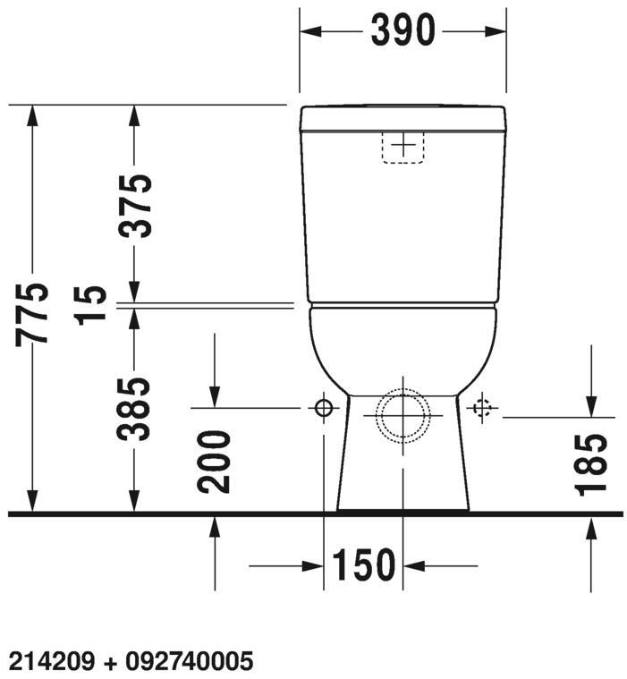 21420920002 Компакт унитаз с бачком Белый Duravit D-Code Германия - Вид №14