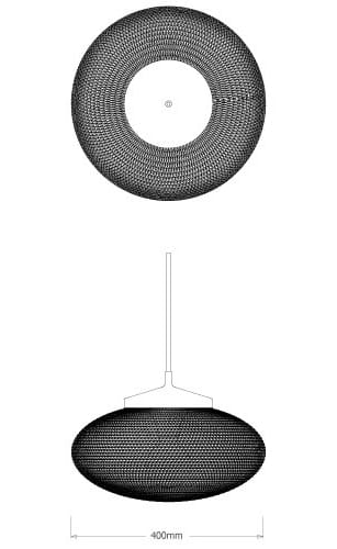 Открытый подвесной светильник ручной работы из полиэтилена TRIBÙ Monsieur Tricot ARCH-00034742 - Вид №2