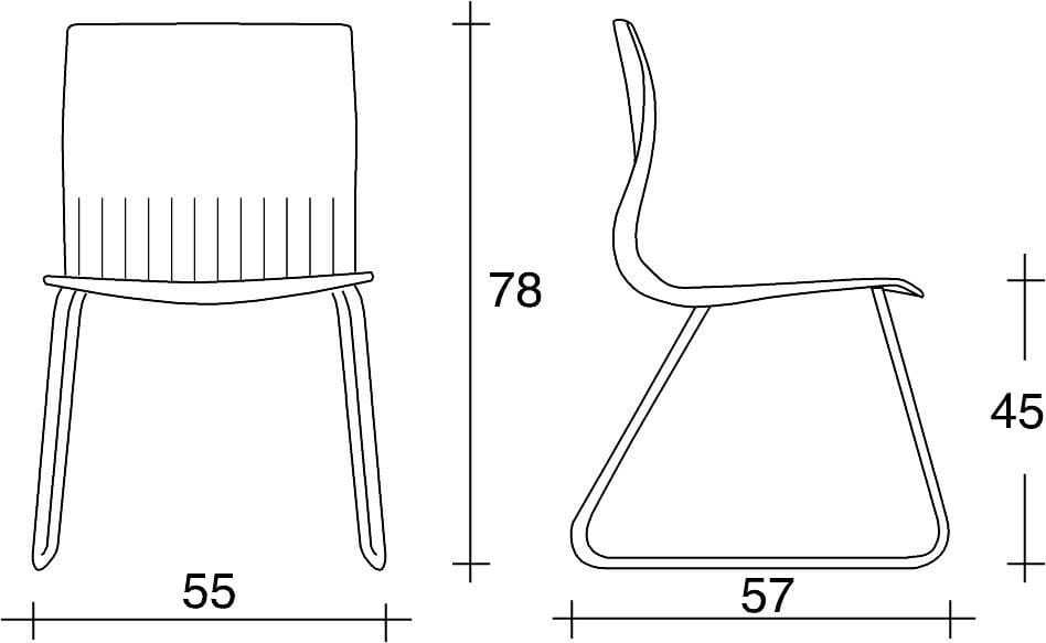 Пластиковый штабелируемый стул TALIN Webby ARCH-00114004 - Вид №3