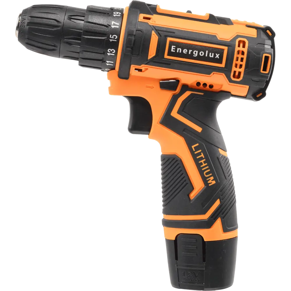 Аккумуляторная дрель-шуруповерт Energolux ДА12ЛМ/2 с двумя батареями 89433415 STLM-1572315 - Вид №1