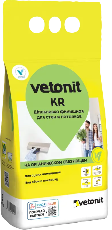 12560208 Шпаклёвка полимерная финишная Vetonit KR 5 кг STLM-0002232