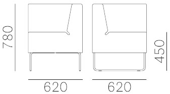 Pedrali Мягкое модульное кресло Host 202 - Вид №12