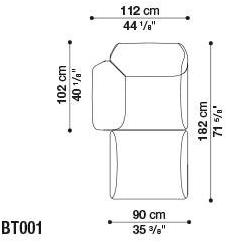 B&B Italia Outdoor Модульный угловой диван из ткани Butterfly sun-id-1421119 - Вид №6