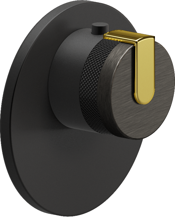 E-8027-R1BOXE-L1PB-MBK-T Термостатический переключатель 3/4-Внешняя часть GRAFF MOD+