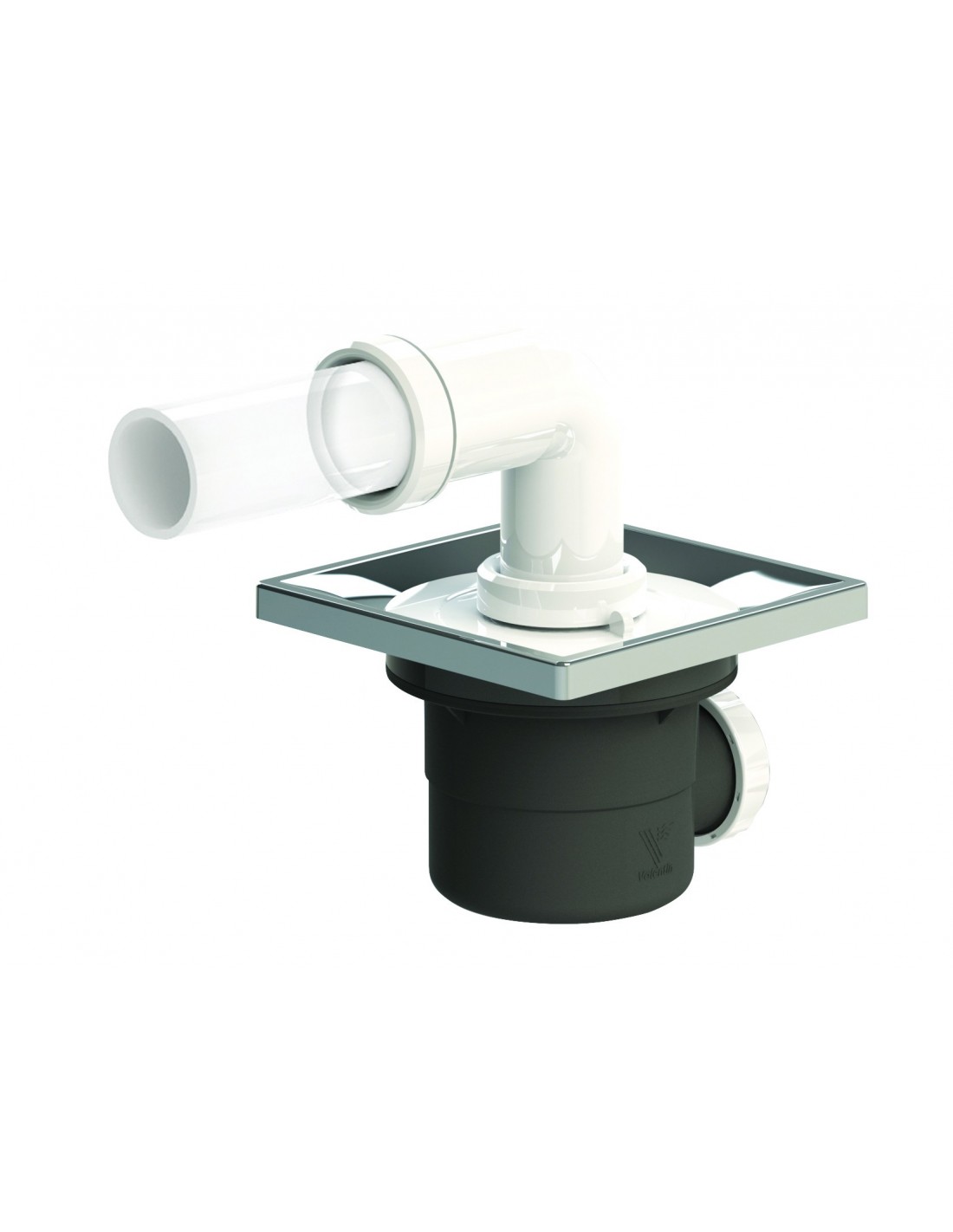 568300 000 00  Адаптируемый слив PMR для ванны и душа, горизонтальный выход Д. 40 мм, углубление 105 мм, хромирование Valentin Хром 