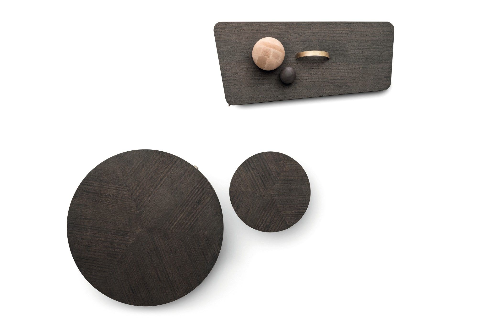 Низкий деревянный журнальный столик с журнальной стойкой Ditre Italia Kailua ARCH-00130641 - Вид №2