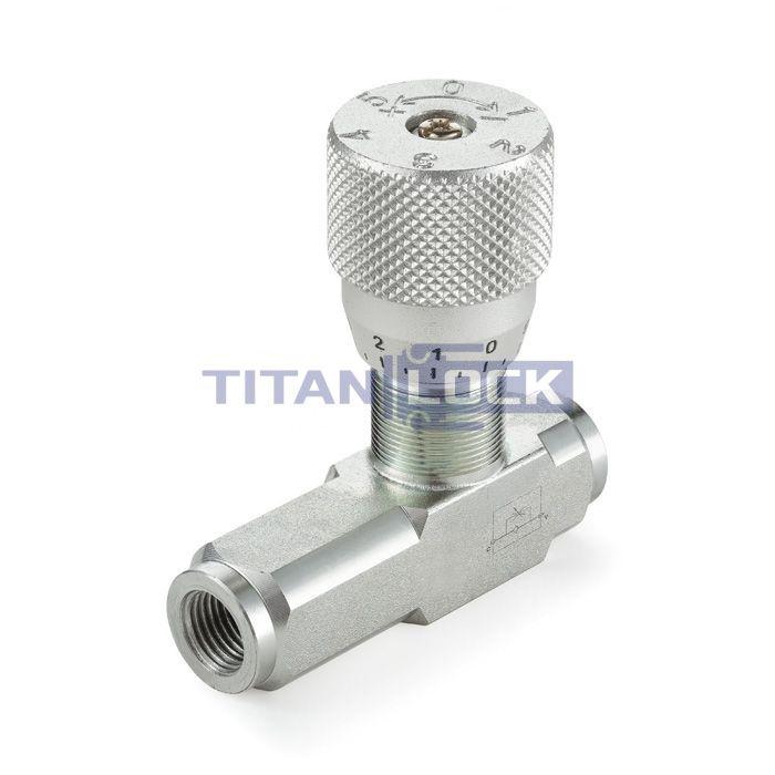 Гидравлический дроссель однонаправленный, 1/4", BP/BP, сталь, TL1WHT1/4FF TITAN LOCK 