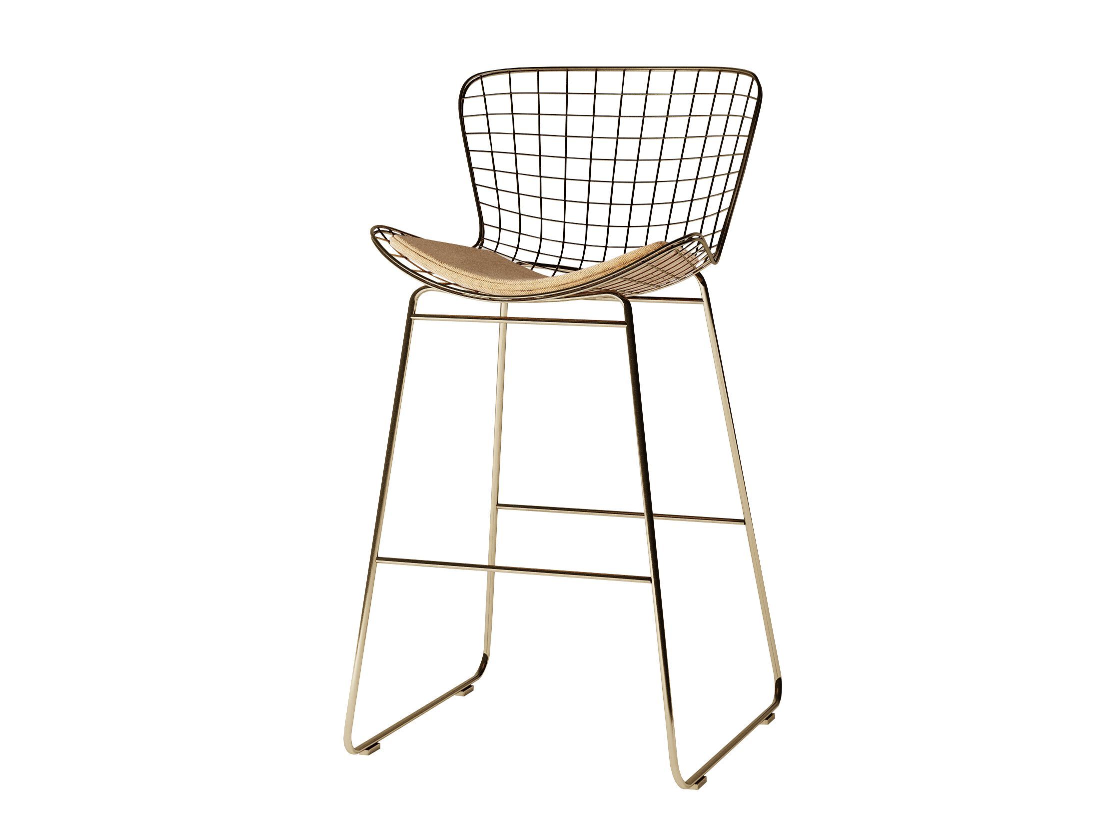 Металлический барный стул с мягким сиденьем EUPHORIA GOLD ARCH-00129346