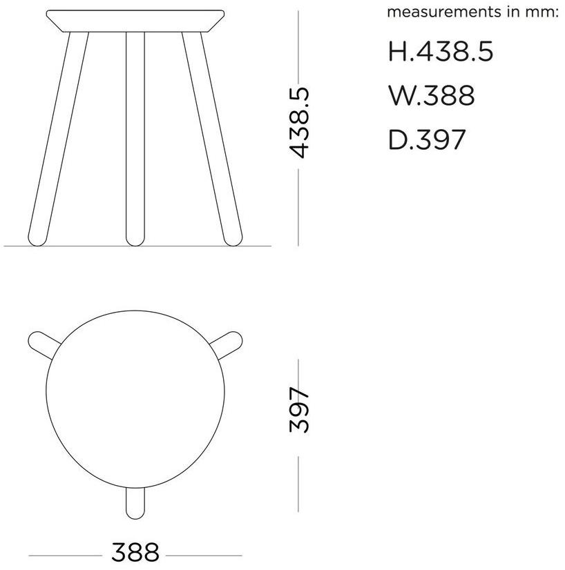 EMKO Низкий табурет из массива дерева Naïve Naive sun-id-1345361 - Вид №8