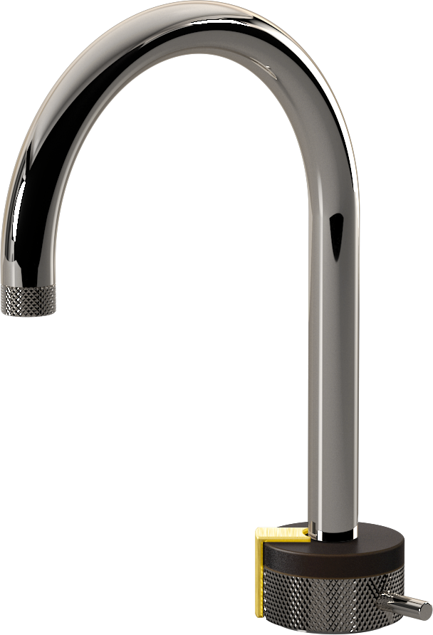 E-11502-R1OB-L2BB-PN Однорычажный прогрессивный смеситель для раковины - излив 16см GRAFF MOD+