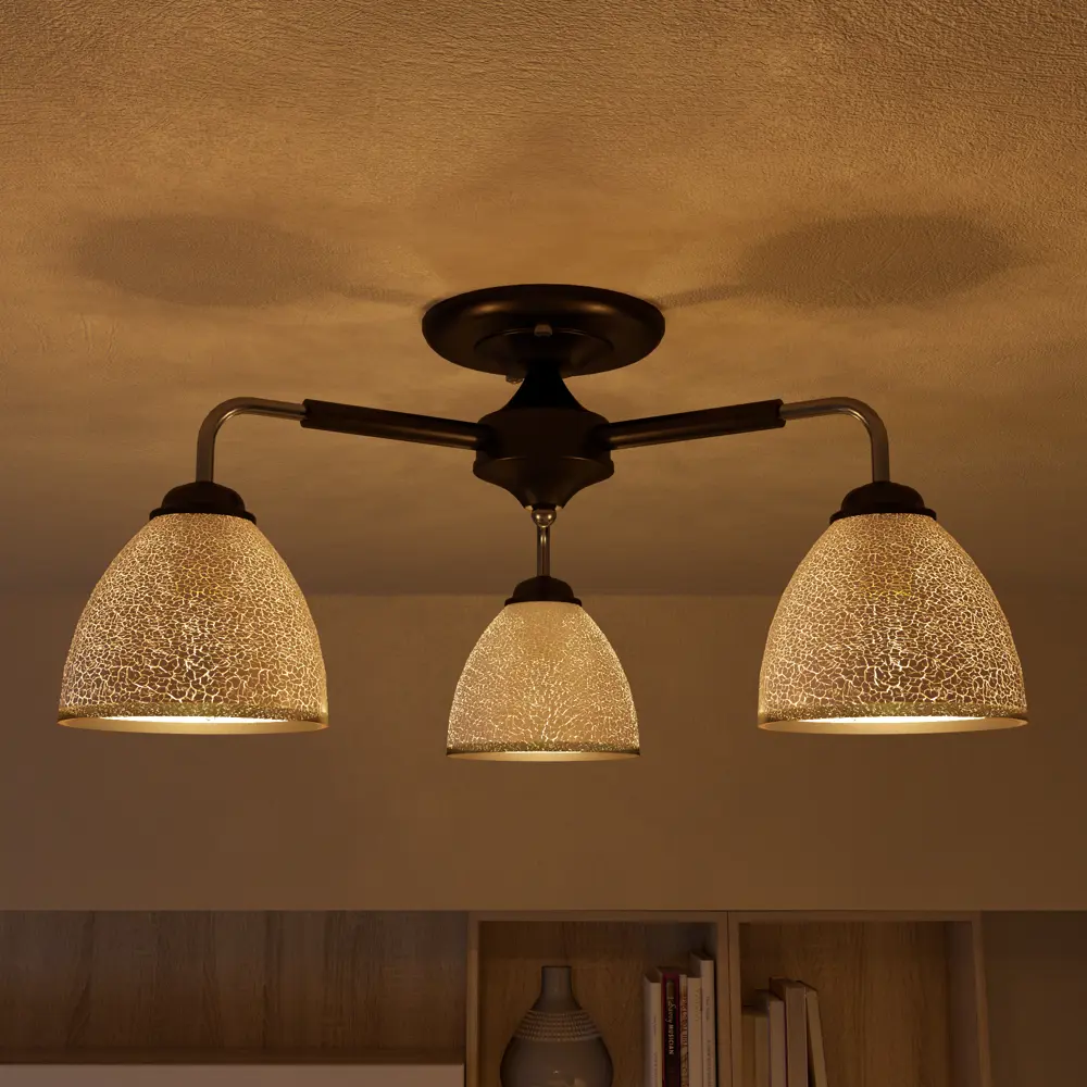 Люстра потолочная KREAFORTA Zeya 3 ламп цвет белый STLM-2139758 - Вид №1