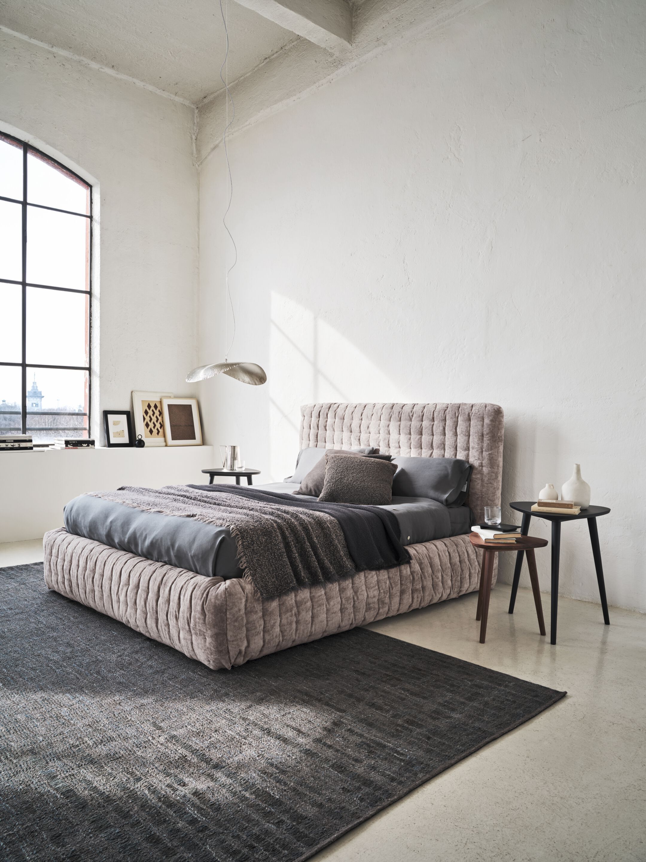 Съемная двуспальная кровать с капитонным изголовьем Gervasoni PAD ARCH-00078972 - Вид №2