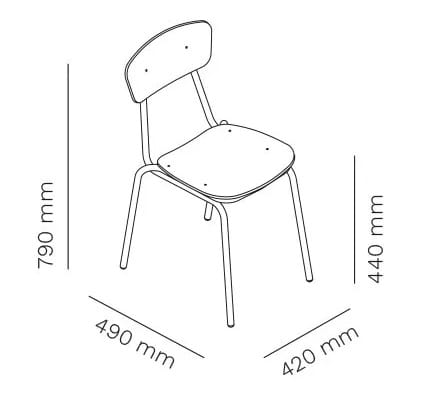 Металлический штабелируемый стул Mara Simple Outdoor ARCH-00133725 - Вид №9