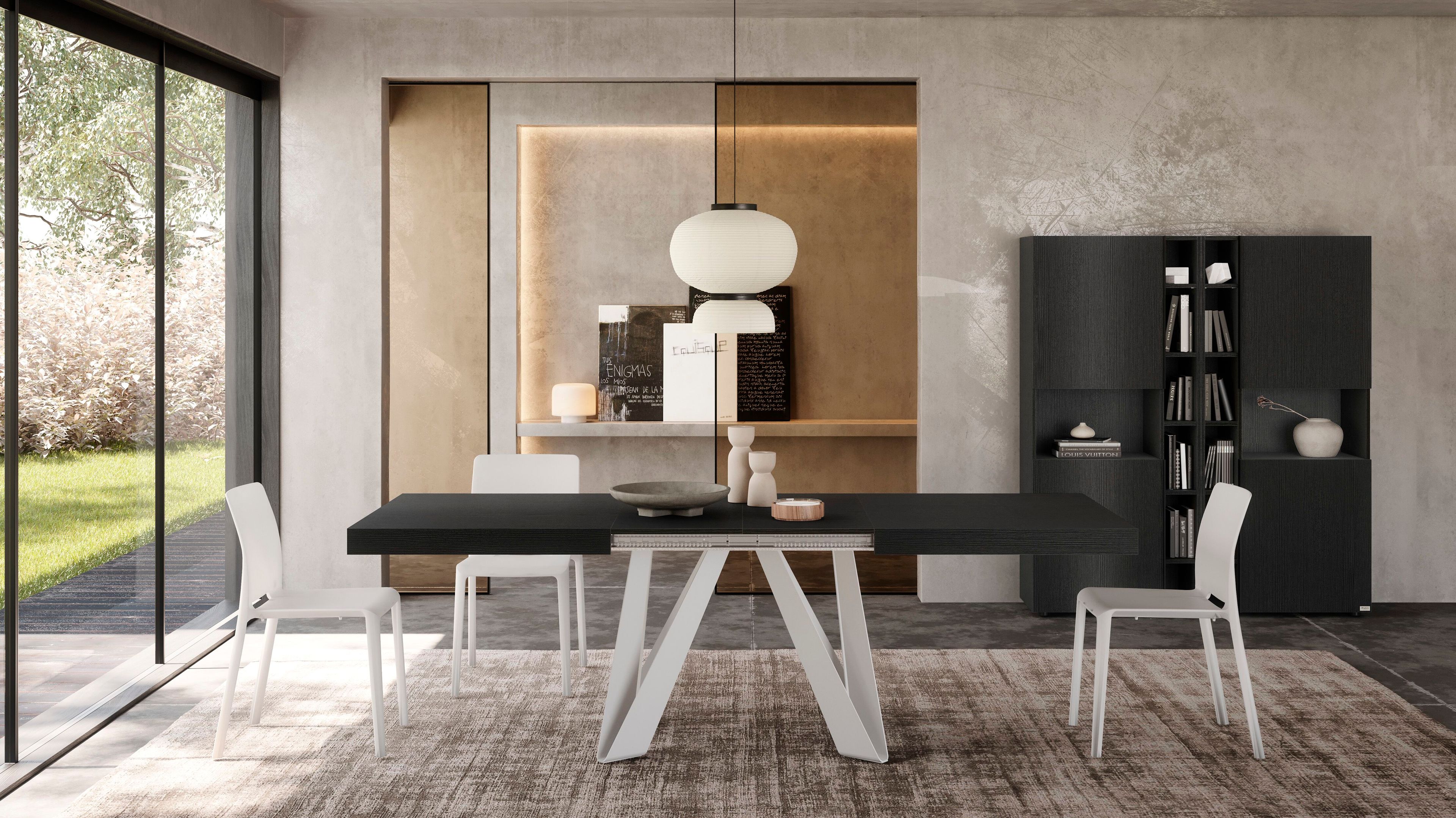 Выдвижной прямоугольный стол из железа с меламиновой столешницей Mobili Fiver ROMINA ARCH-00069646 - Вид №11