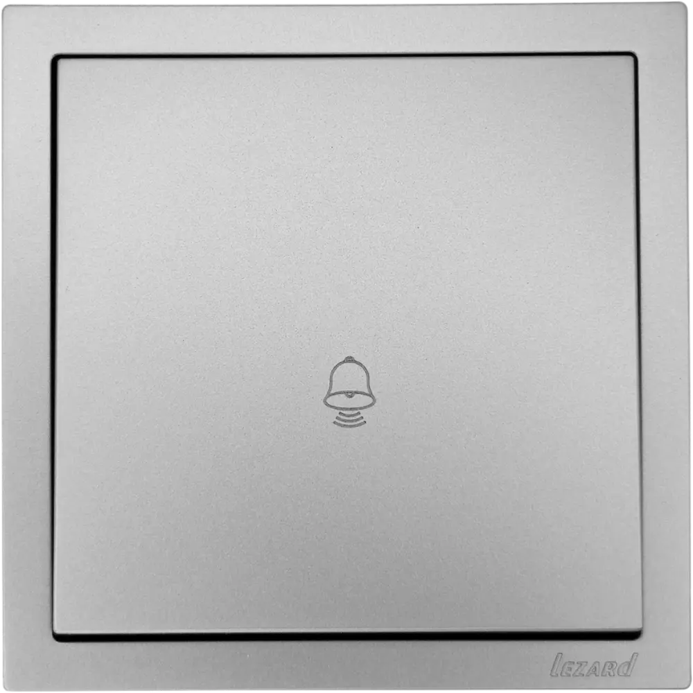 Кнопка дверного звонка Lezard Zima проводная, серый матовый 89398414 STLM-1577524