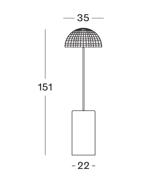 Керамическая и ротанговая светодиодная напольная лампа Vincent sheppard Arvin ARCH-00038329 - Вид №3