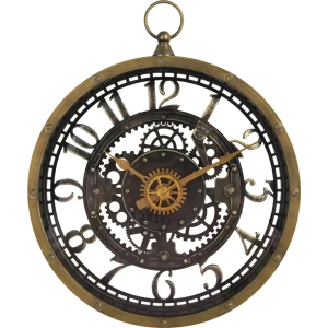 Часы настенные Atmosphera Meca круглые пластик цвет коричнево-черный ø27 см