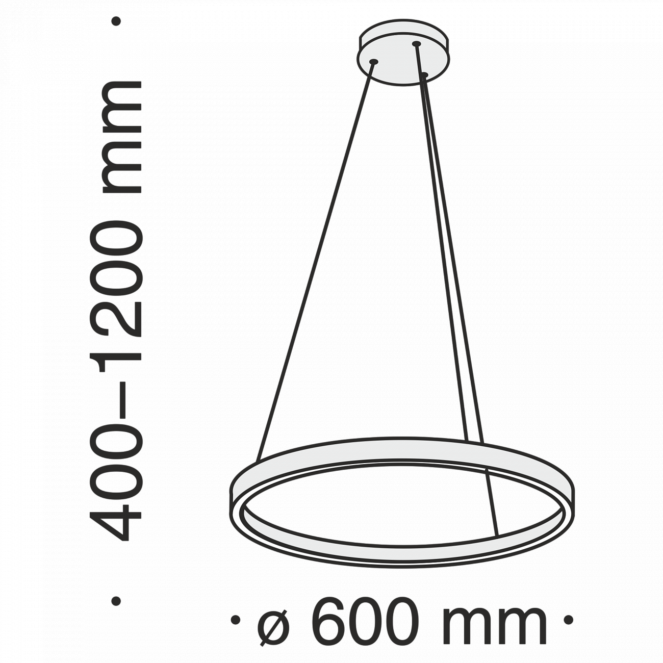 Светильник подвесной светодиодный с алюминиевым плафоном 60 см белый Rim MOD058PL-L32W4K TECHNICAL TECHNICAL 00-3957048 Белый  - Вид №5