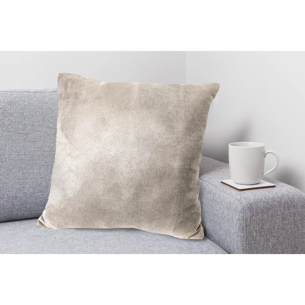 Подушка Seasons Kanet шенилл 45x45 см цвет бежево-серый STLM-2102509 - Вид №3