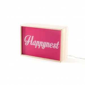 Настольная лампа 21х30 см розовая Lighthink Box 08340 SELETTI  00-3882471 Бежевый;розовый