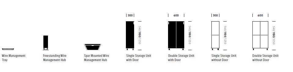 Секционный стол с регулируемой высотой и встроенной полкой Herman Miller ARCH-00095392 - Вид №4