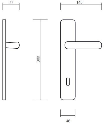 Pasini Ручка из латуни на пластине с накладкой Godiva 3820  - Вид №2