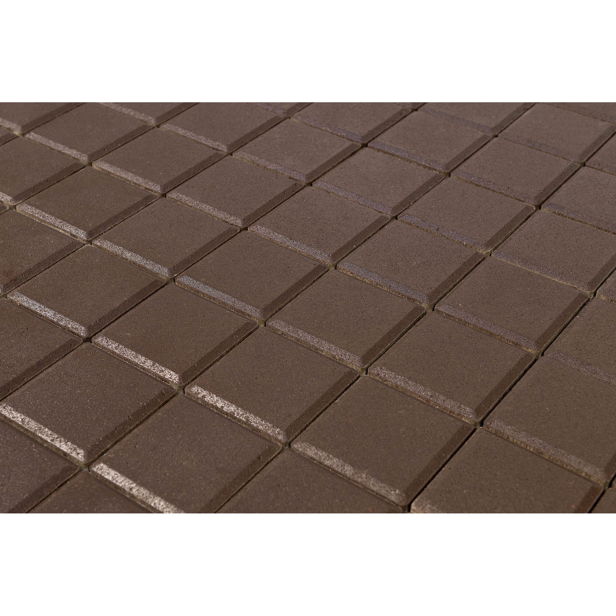 82001777 Плитка тротуарная двухслойная Braer Лувр 100х100x60 мм цвет коричневый Santreyd  - Вид №2