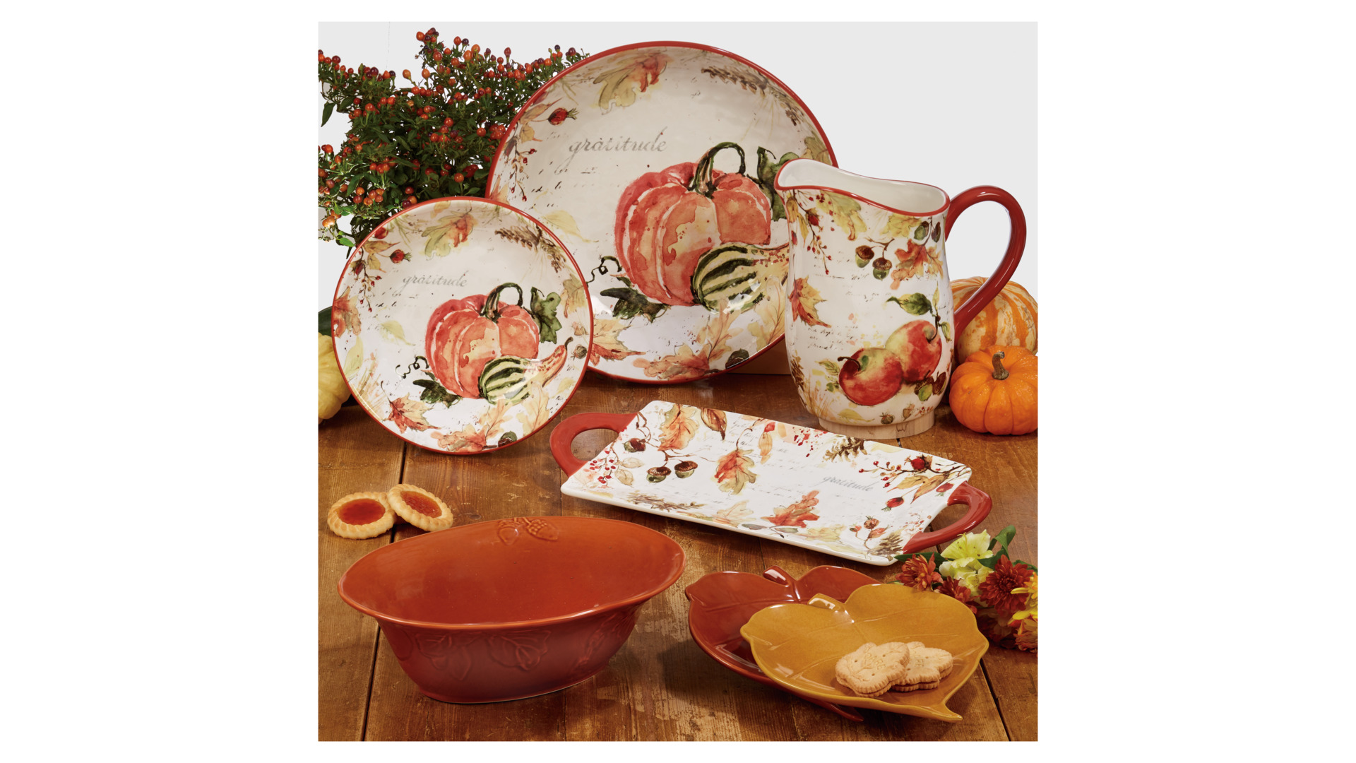 10642246 Certified International Блюдо сервировочное с ручками Certified Int. Осенние краски 39х15см, керамика Керамика  - Вид №1