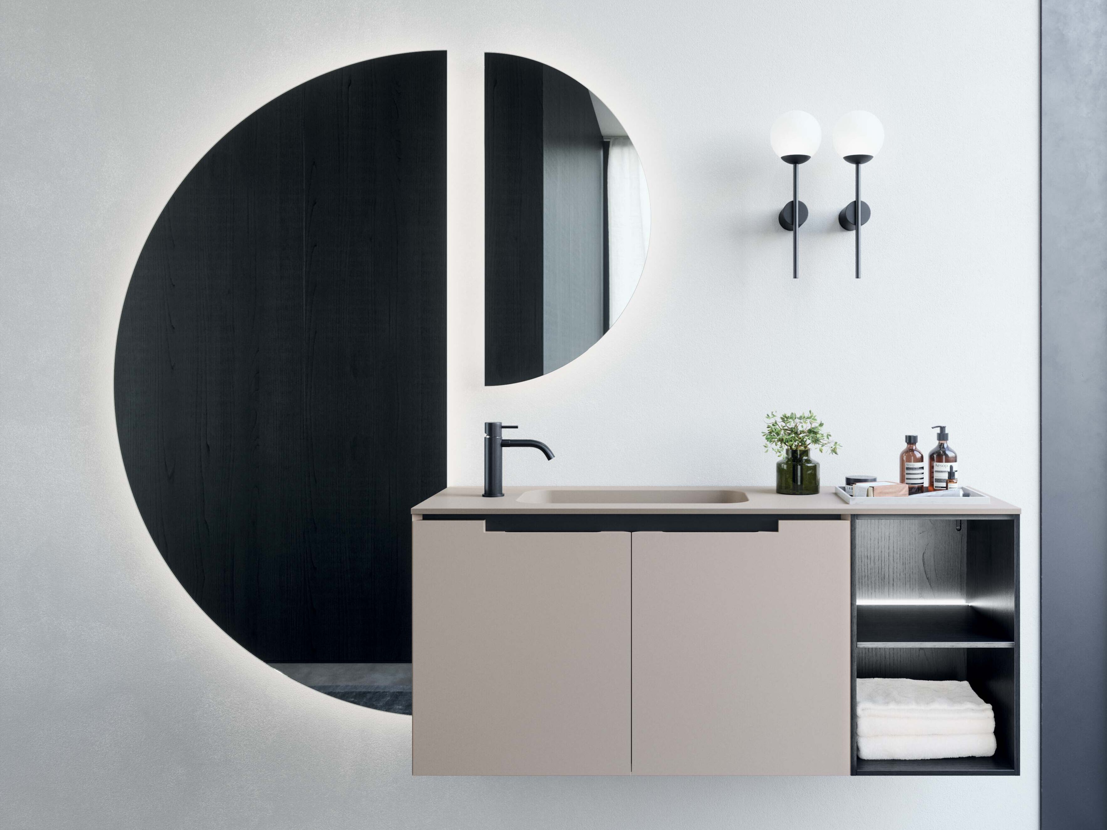 Полная мебель для ванной комнаты OASIS профиль ARCH-00106285