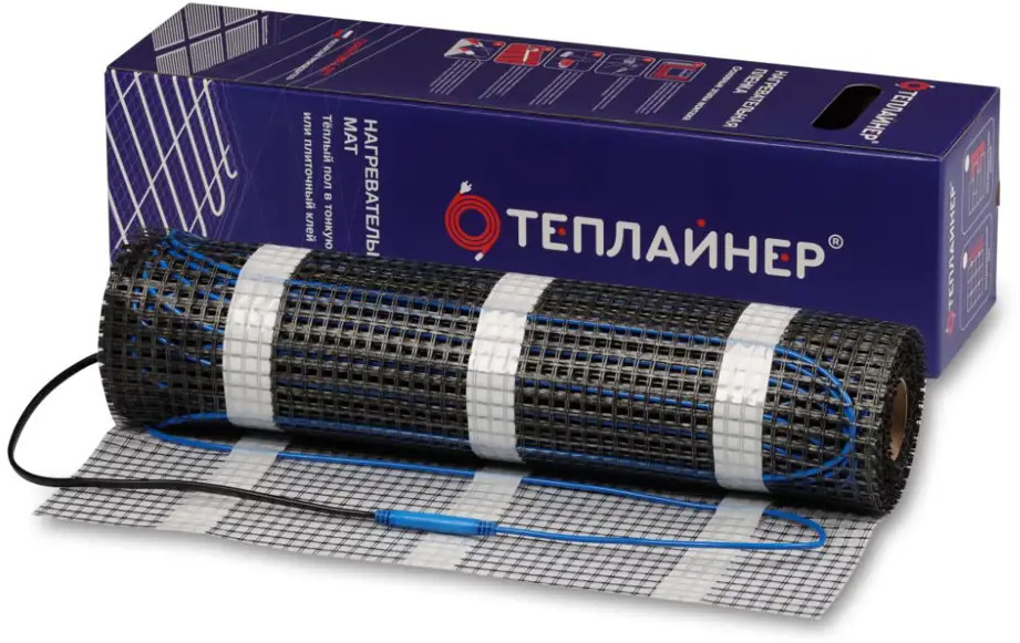 93408442 Нагревательный мат для теплого пола Теплайнер 12 м2 1920 Вт с механическим терморегулятором ТР310 STLM-0546998