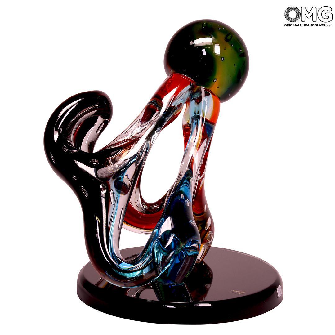 4575 ORIGINALMURANOGLASS Хранитель - Абстрактная скульптура - муранское стекло OMG 35 см  - Вид №1