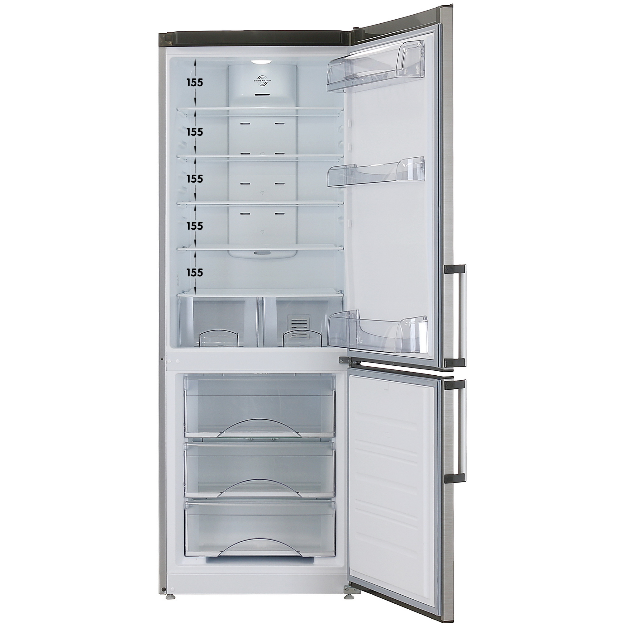 5472191 Холодильник с морозильником   ATLANT ХМ-4524-040-ND серебристый STDN-0113995 - Вид №1