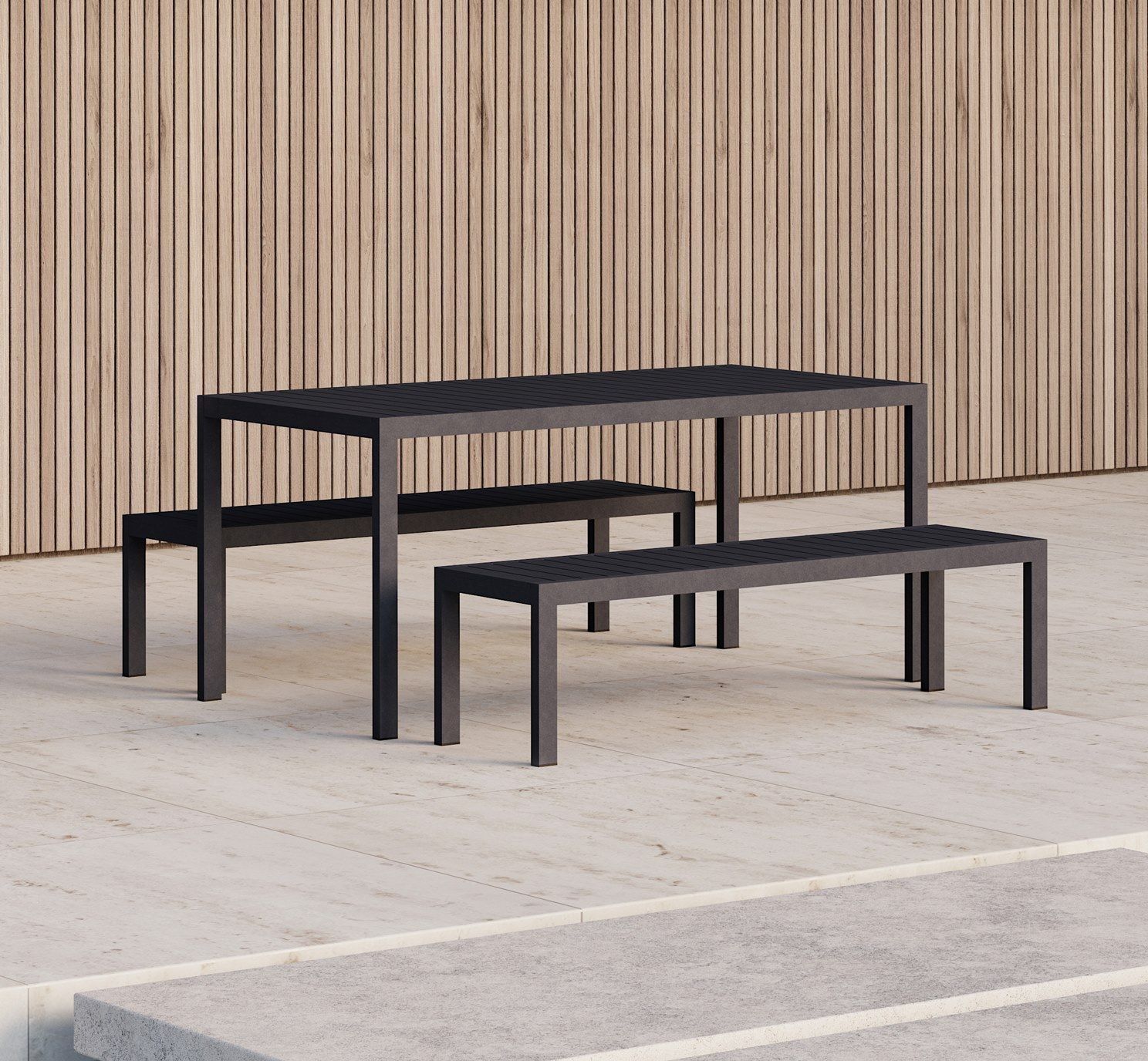 Алюминиевая садовая скамейка с порошковым покрытием Case Eos ARCH-00134240 - Вид №8