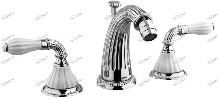 Bronces Mestre Смеситель для биде с регулируемым изливом Artica with porcelain 233521.0000.50