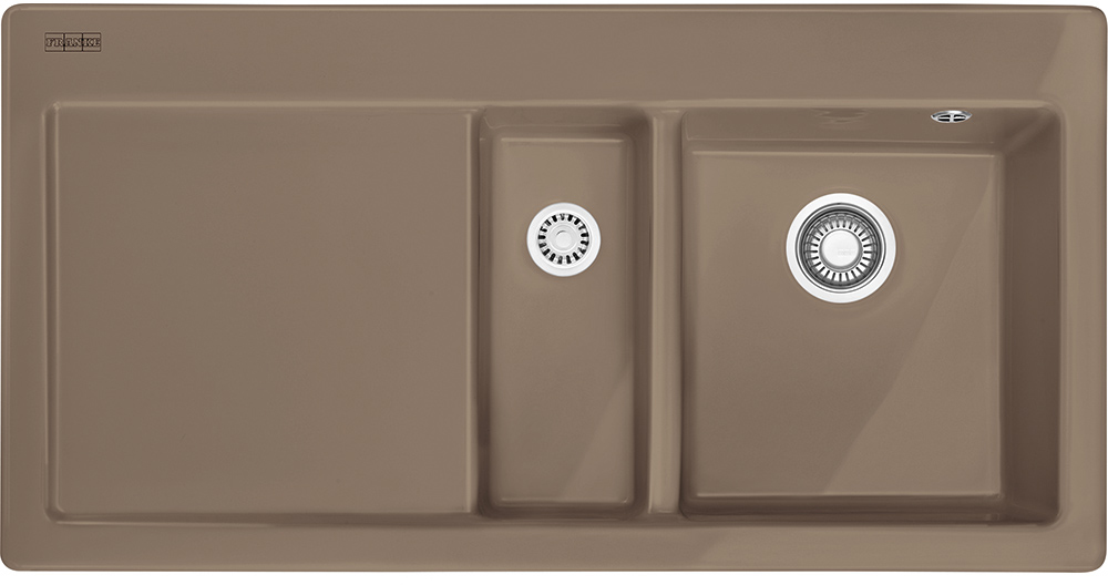 124.0335.871 Best, серия mythos, керамика, мойка mtk 651-100, установка сверху, вентиль-автомат, чаша слева, миндаль Franke Franke Mythos 